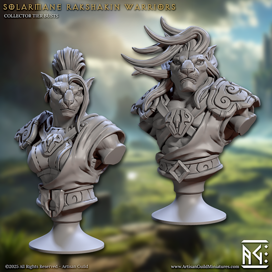 Solarmane Busts - Lion Folk Statuettes (6 Variants Available) - Artisan Guild