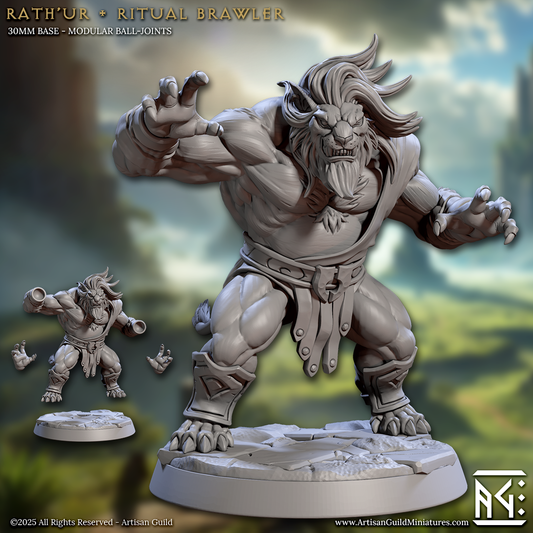 Rath-Ur, Ritual Brawler - Lion Folk Fighter - Artisan Guild