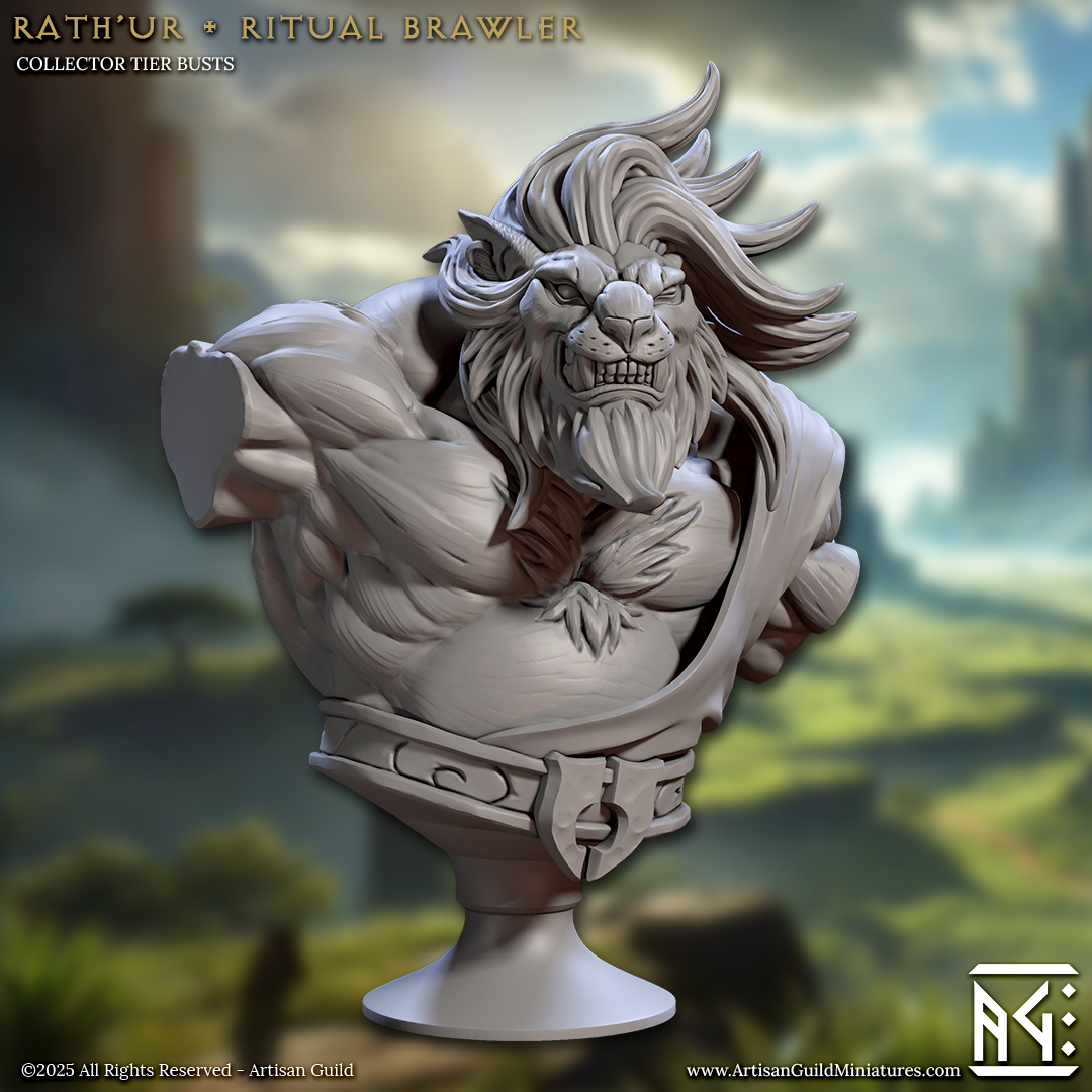 Solarmane Busts - Lion Folk Statuettes (6 Variants Available) - Artisan Guild