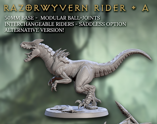 Falgor Razorwyverns, Wild Crested Raptors (4 Variants Available) - Artisan Guild