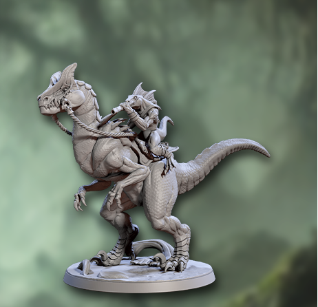 Falgor Razorwyvern Rider Lizardlings, Skink Dinosaur Cavalry (4 Variants Available) - Artisan Guild
