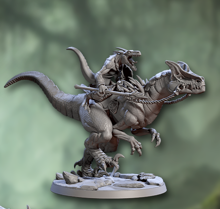 Falgor Razorwyvern Rider Lizardlings, Skink Dinosaur Cavalry (4 Variants Available) - Artisan Guild