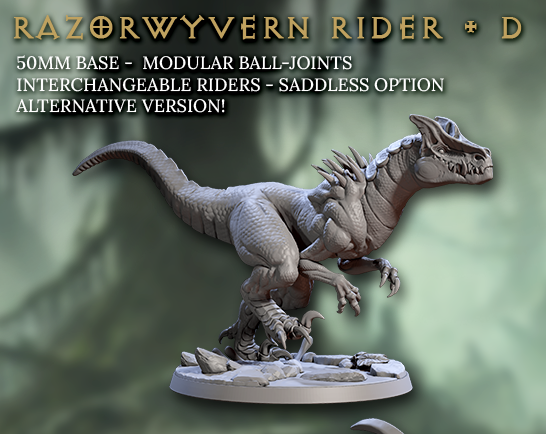 Falgor Razorwyverns, Wild Crested Raptors (4 Variants Available) - Artisan Guild
