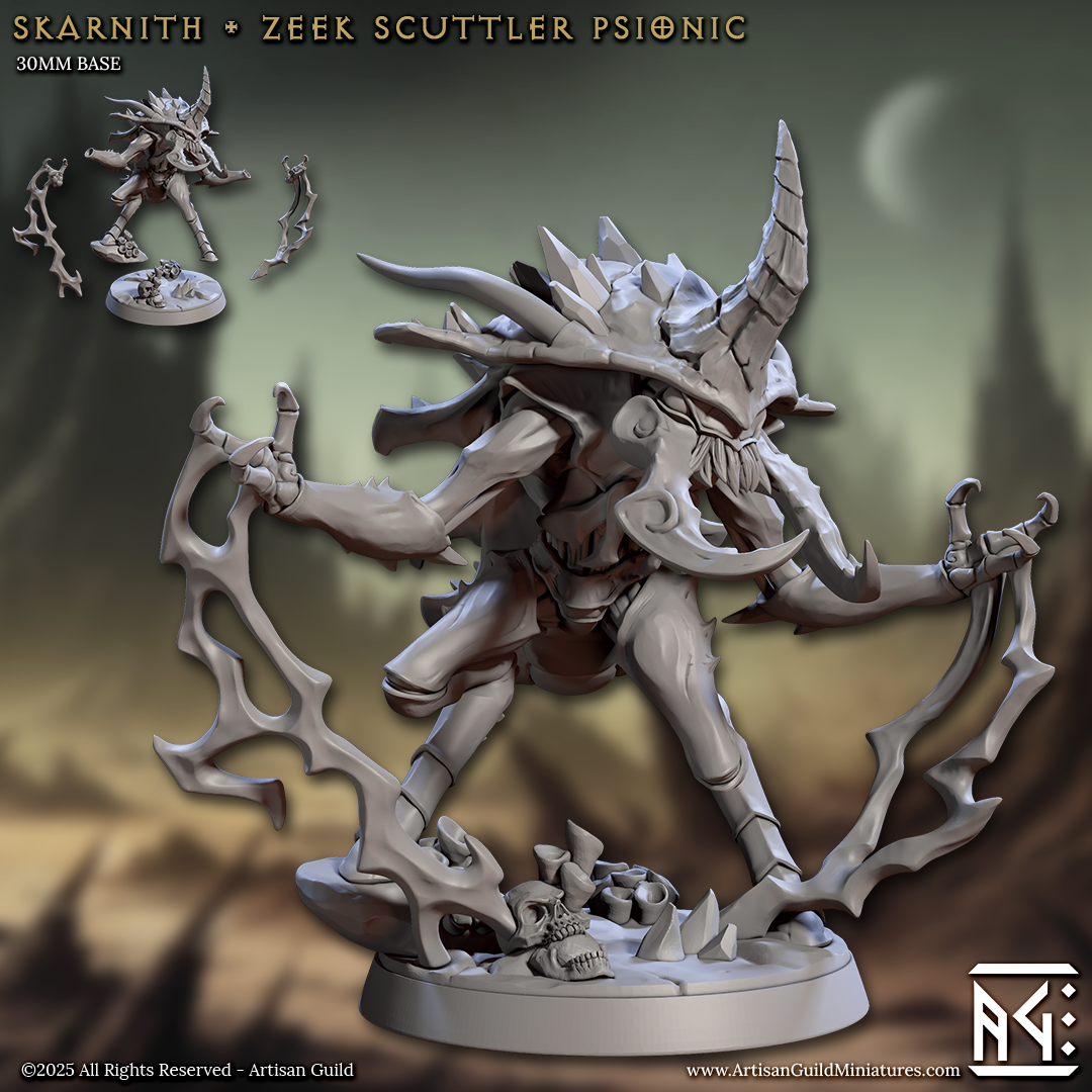 Skarnith, Zeek Scuttler Psionic (Psychic Insect Folk) - Artisan Guild