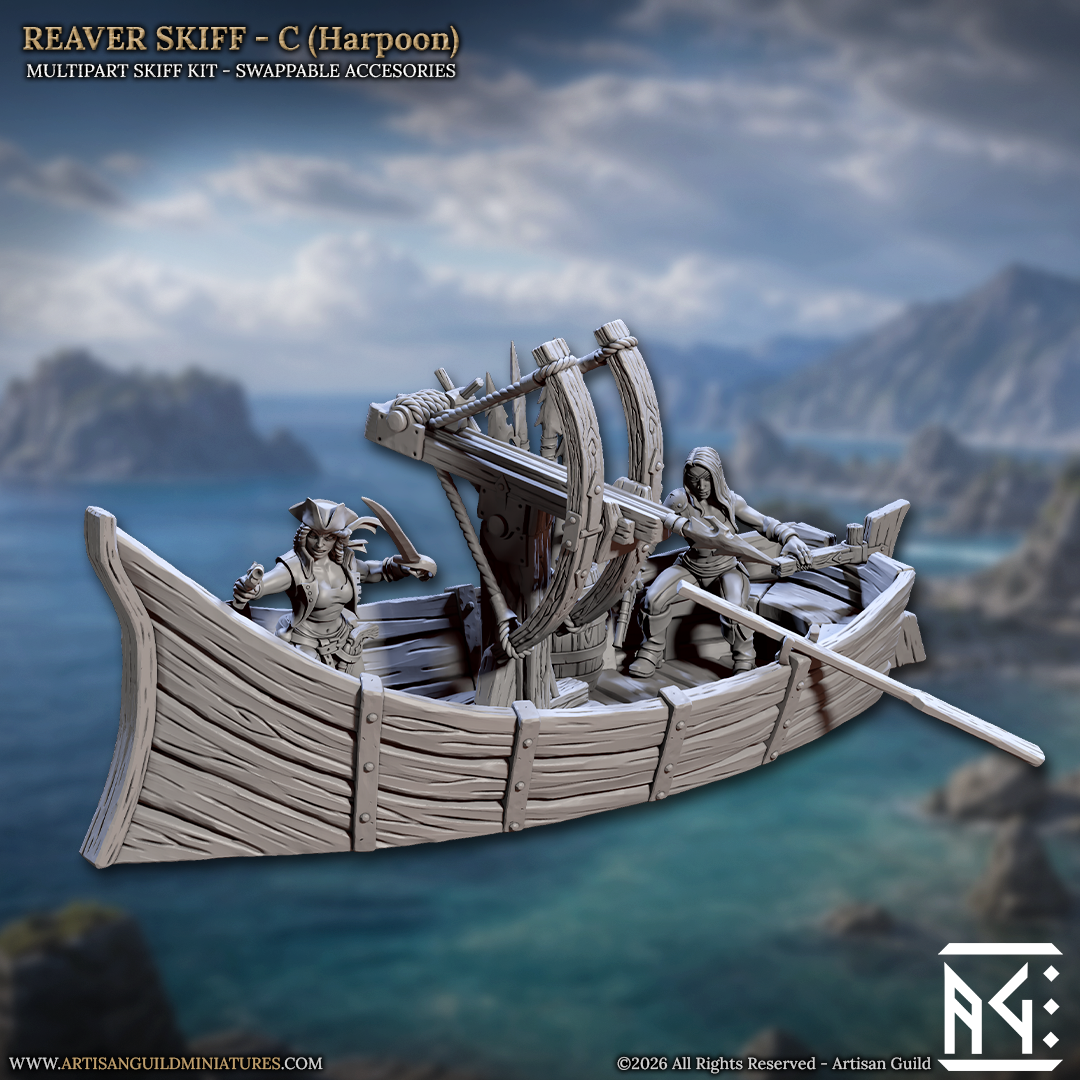 Coast Reavers, Skiffs - Pirate Rowboats (5 Variants Available) - Artisan Guild