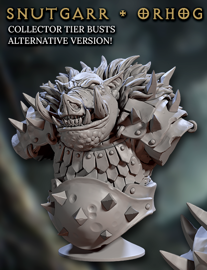 Orhog Warband, Pig-Orc Busts (8 Variants Available) - Artisan Guild