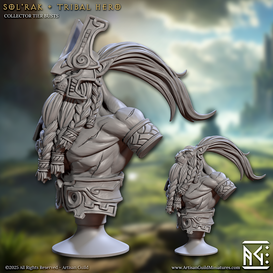 Solarmane Busts - Lion Folk Statuettes (6 Variants Available) - Artisan Guild