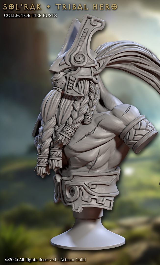 Solarmane Busts - Lion Folk Statuettes (6 Variants Available) - Artisan Guild