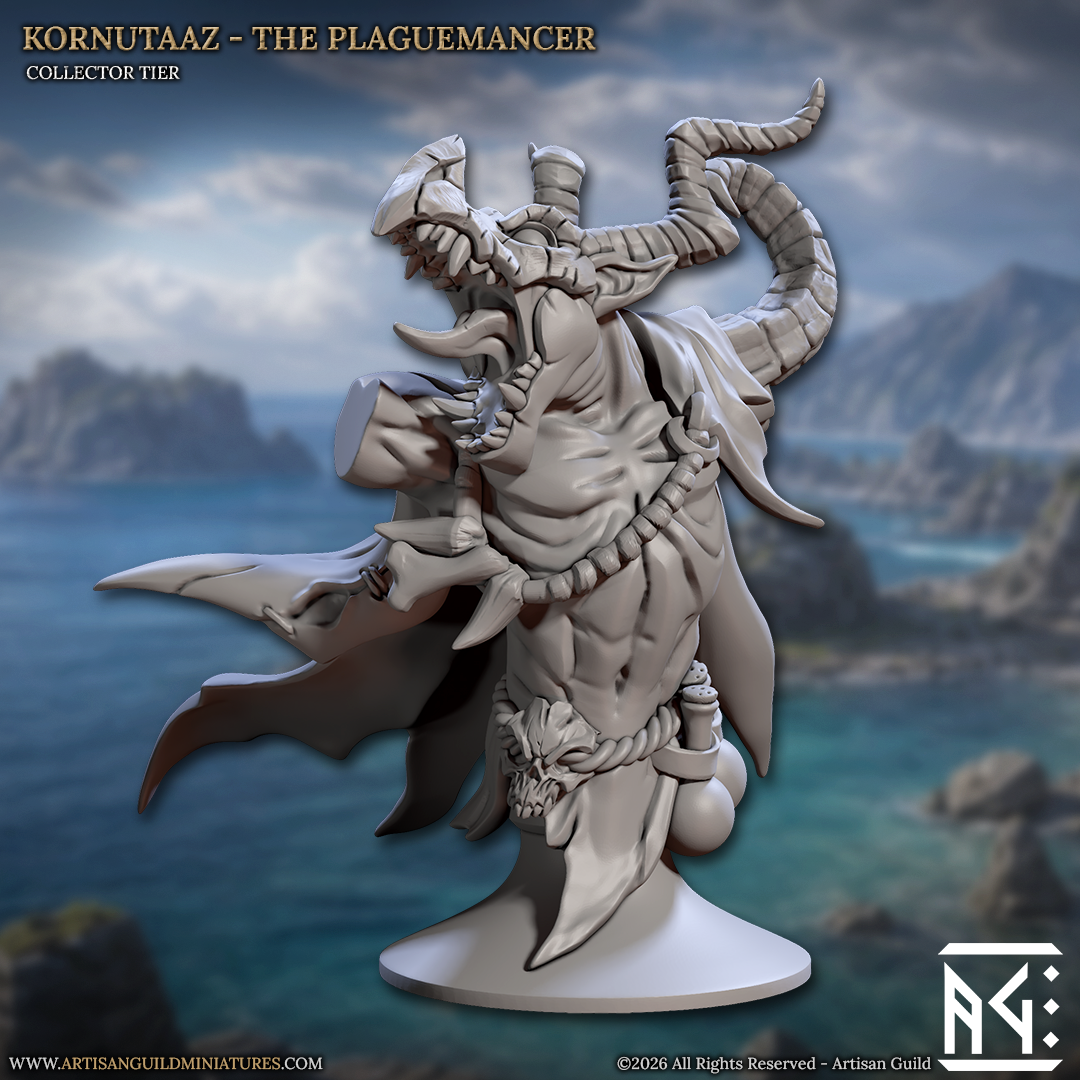 Kornutaaz the Plaguemancer Bust - Kobold Shaman Statuette (5 Variants Available) - Artisan Guild