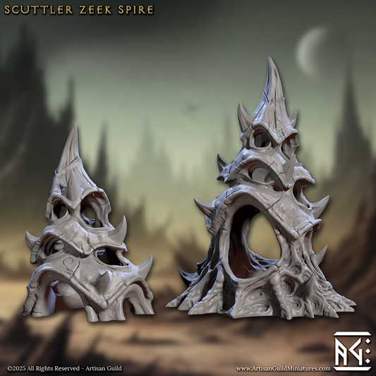 Scuttler Zeek Spire, Shell Terrain Piece (2 Variants Available) - Artisan Guild