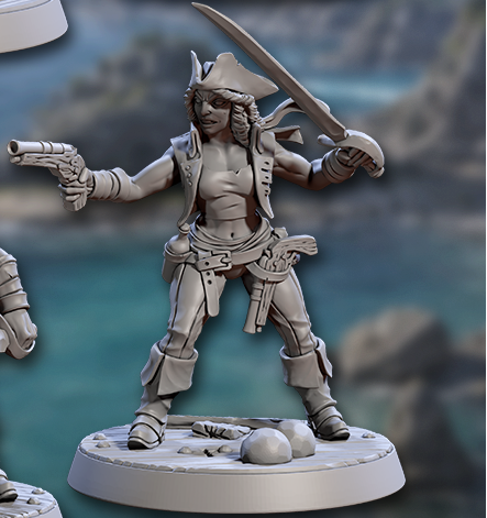 Coast Reavers, Human Pirates - Set 1 (6 Variants Available) - Artisan Guild