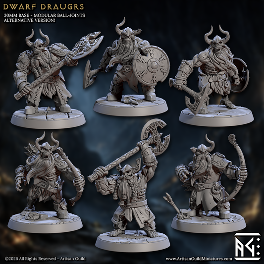 Dwarf Draugr - Helmets, Undead Dwarven Warriors (6 Variants Available) - Artisan Guild