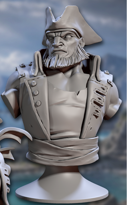 Coast Reaver Busts - Pirate Statuettes (7 Variants Available) - Artisan Guild