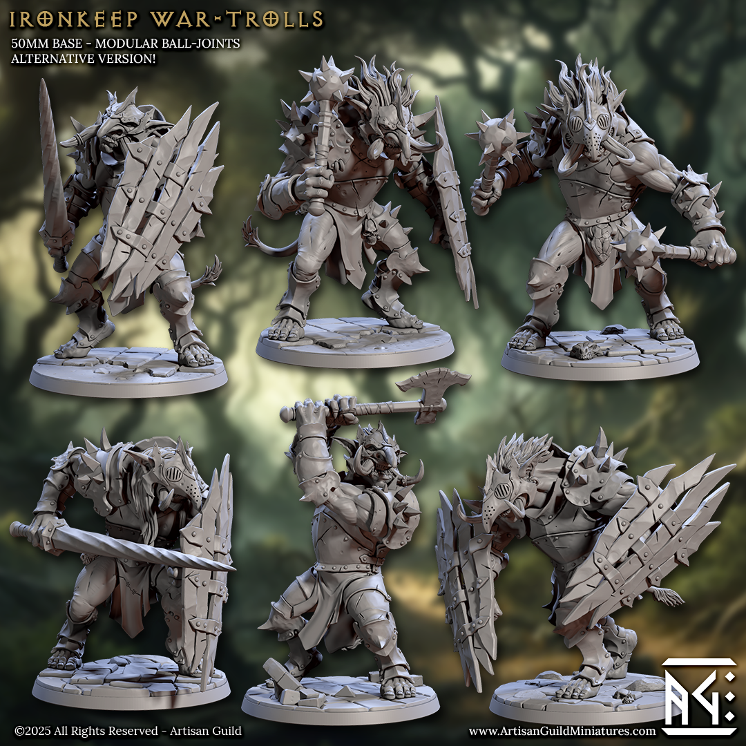 Ironkeep War-Trolls - Helmets (6 Variants Available) - Artisan Guild