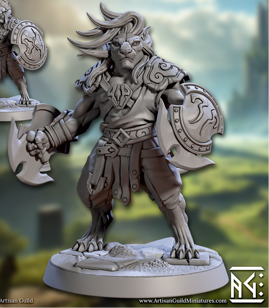 Solarmane Rakshakin, Set 1 - Lion Folk Warriors (6 Variants Available) - Artisan Guild