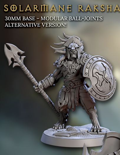 Solarmane Rakshakin, Set 2 - Lion Folk Warriors (6 Variants Available) - Artisan Guild
