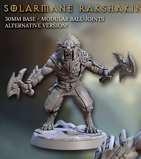 Solarmane Rakshakin, Set 2 - Lion Folk Warriors (6 Variants Available) - Artisan Guild