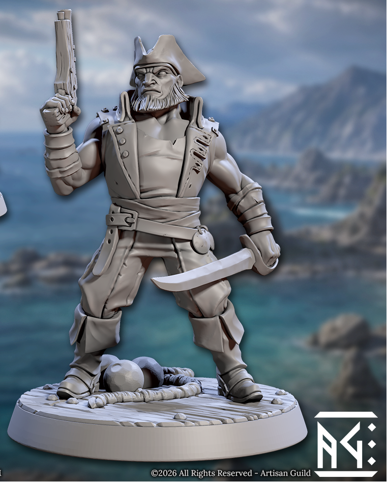 Coast Reavers, Human Pirates - Set 1 (6 Variants Available) - Artisan Guild