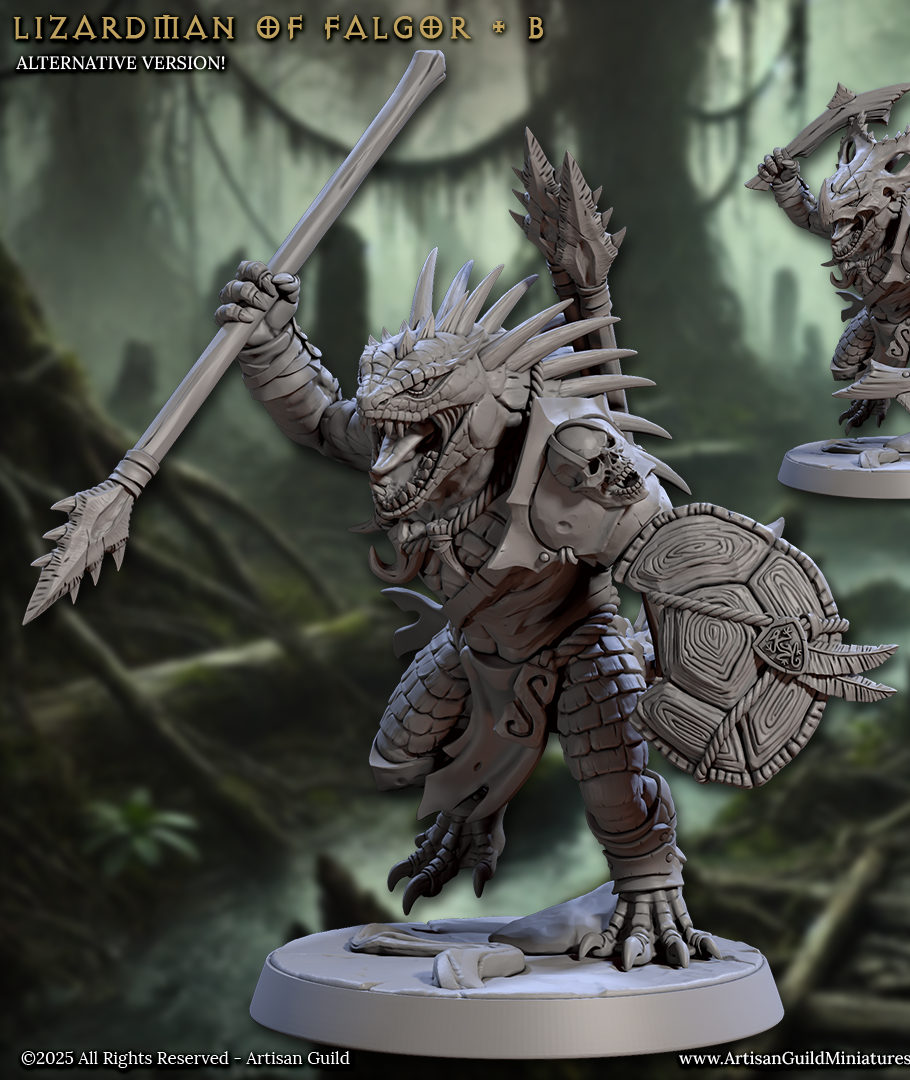 Lizardmen of Falgor, Set 1 (6 Variants Available) - Artisan Guild