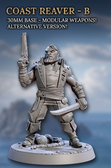 Coast Reavers, Human Pirates - Set 2 (6 Variants Available) - Artisan Guild
