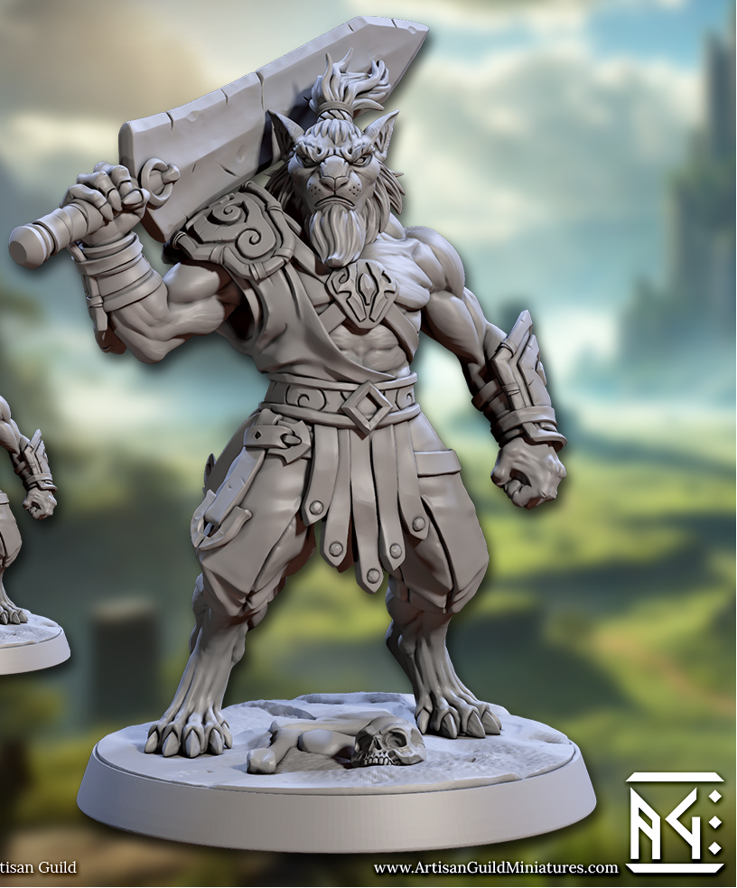Solarmane Rakshakin, Set 1 - Lion Folk Warriors (6 Variants Available) - Artisan Guild