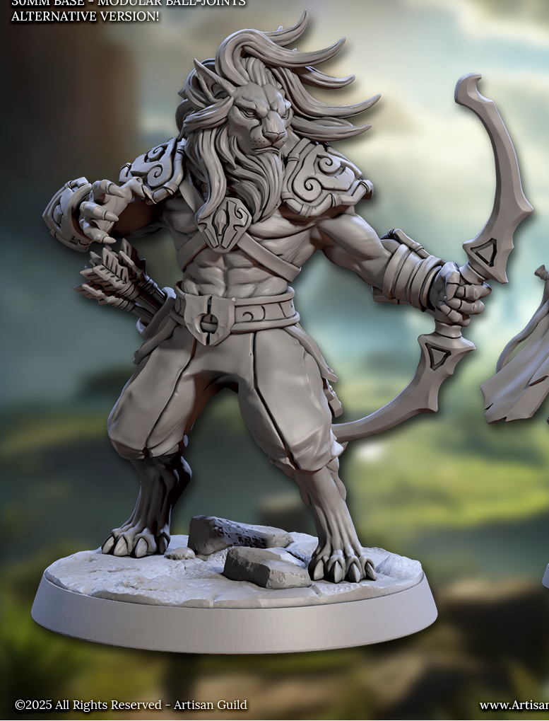 Solarmane Rakshakin, Set 1 - Lion Folk Warriors (6 Variants Available) - Artisan Guild