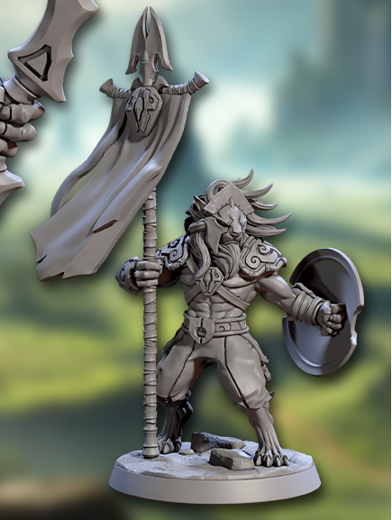 Solarmane Rakshakin, Set 2 - Lion Folk Warriors (6 Variants Available) - Artisan Guild