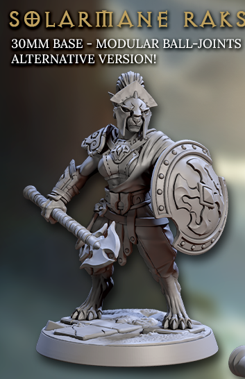 Solarmane Rakshakin, Set 2 - Lion Folk Warriors (6 Variants Available) - Artisan Guild