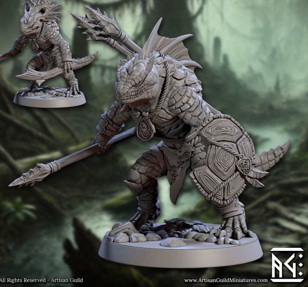 Lizardmen of Falgor, Set 1 (6 Variants Available) - Artisan Guild