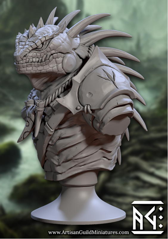 Lizardmen of Falgor Bust (2 Variants Available) - Artisan Guild
