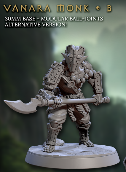 Vanaran Monks, Monkey Folk Martial Artists - Helmets (6 Variants Available) - Artisan Guild