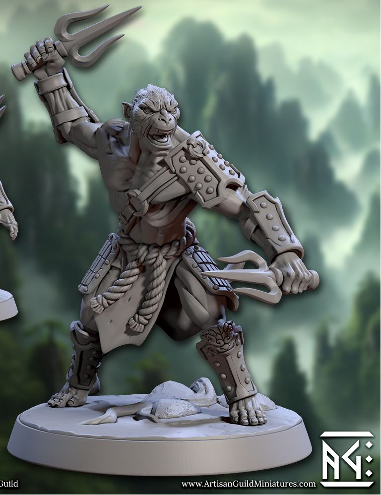 Vanaran Monks, Monkey Folk Martial Artists (6 Variants Available) - Artisan Guild