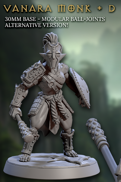 Vanaran Monks, Monkey Folk Martial Artists - Helmets (6 Variants Available) - Artisan Guild