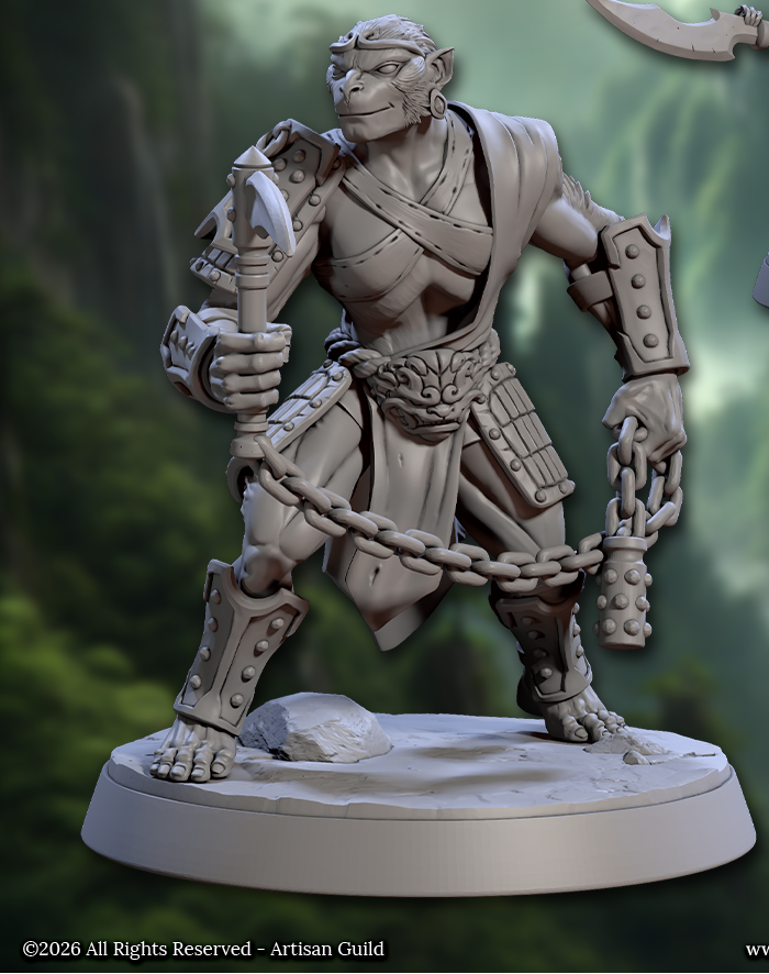 Vanaran Monks, Monkey Folk Martial Artists (6 Variants Available) - Artisan Guild