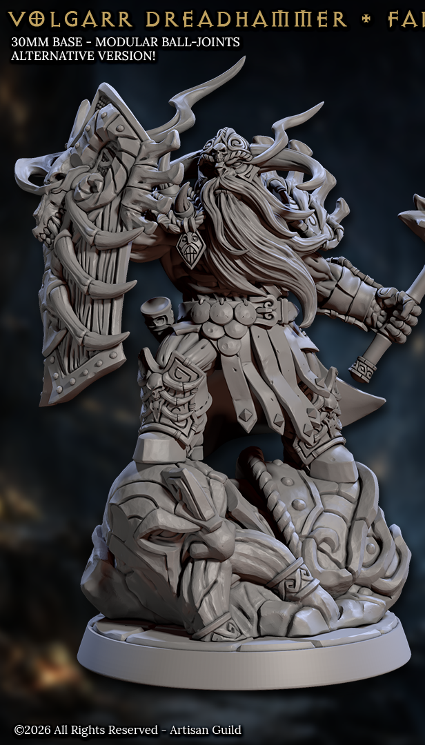 Dwarf Draugr Leaders - Undead Dwarven Bosses (4 Variants Available) - Artisan Guild