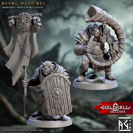 Pig Orc Warband Leaders (2 Variants Available) - Artisan Guild