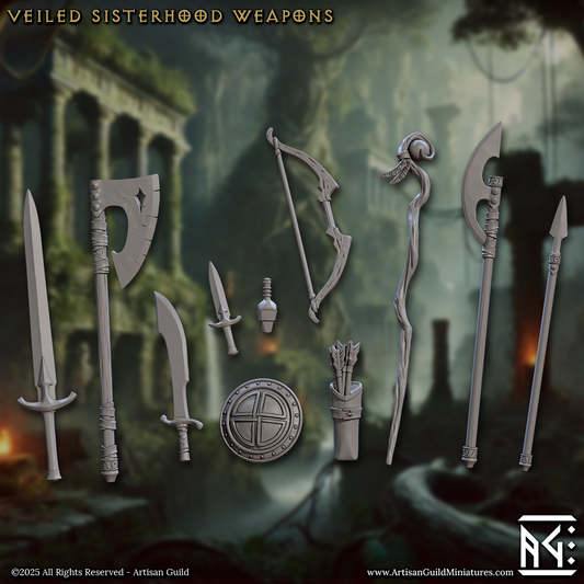 Veiled Sisterhood Weapons, 28mm Scale (11 Variants Available) - Artisan Guild (Copy)