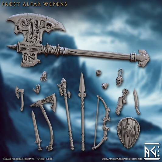 Frost Alfar Hands and Weapons, 28mm Scale (15 Variants Available) - Artisan Guild