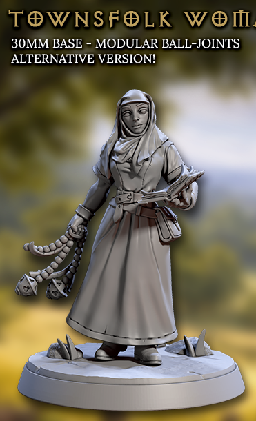 Townsfolk Peasant Women - Armed (4 Variants Available) - Artisan Guild
