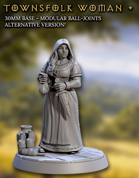 Townsfolk Peasant Women - Armed (4 Variants Available) - Artisan Guild