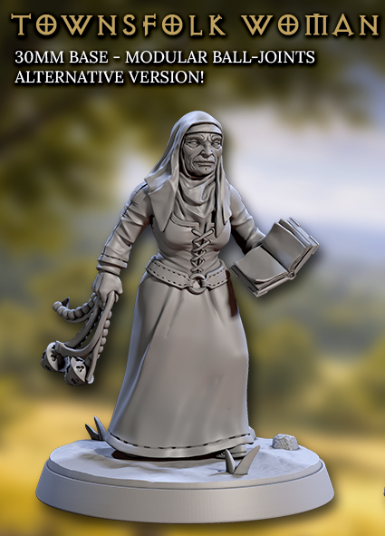 Townsfolk Peasant Women - Armed (4 Variants Available) - Artisan Guild