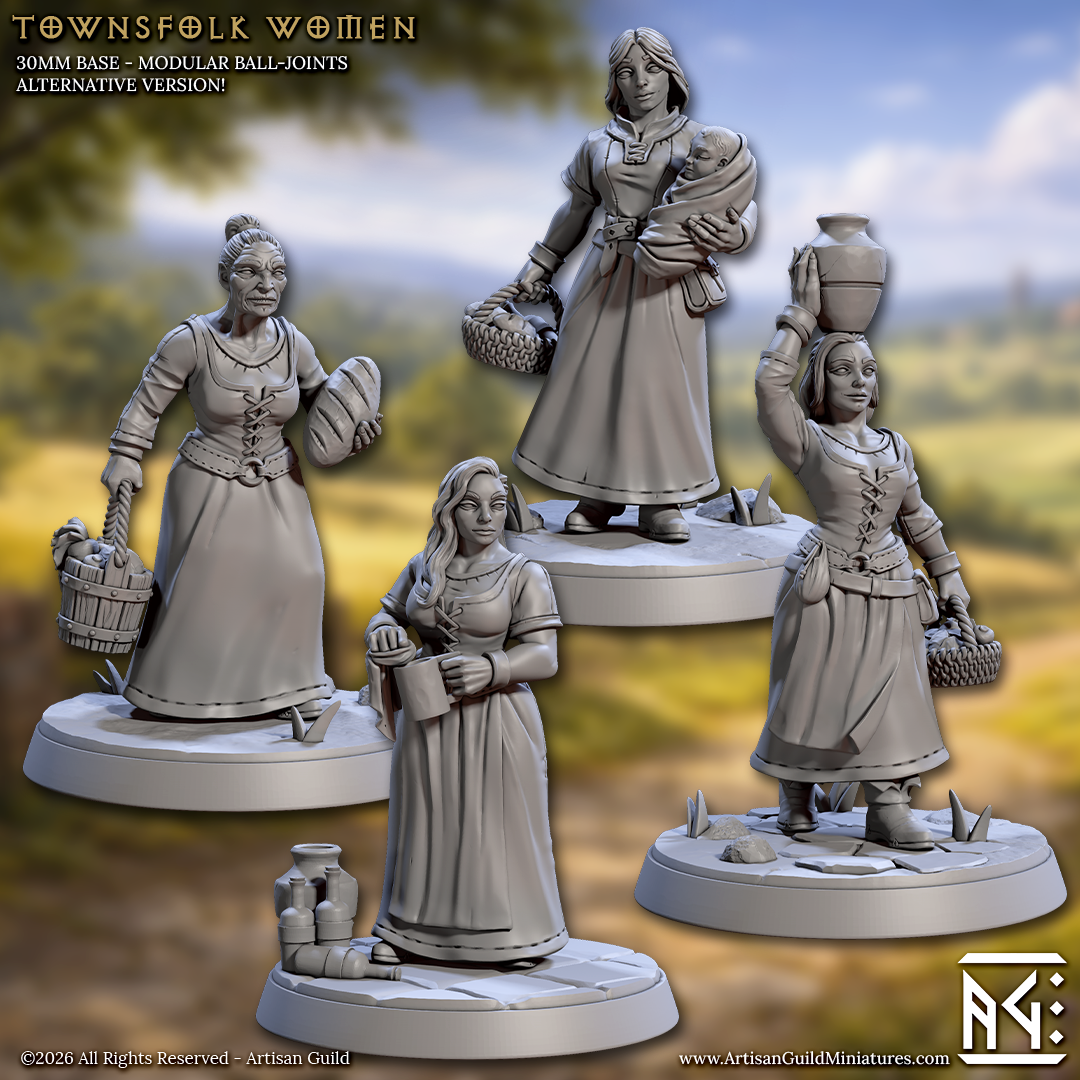 Townsfolk Peasant Women (4 Variants Available) - Artisan Guild