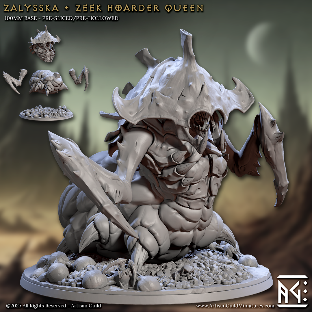 Zalysska, Zeek Hoarder Queen - Insect Folk Leader (2 Variants Available) - Artisan Guild