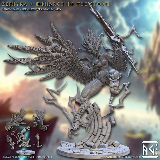 Zephyra, Monarch of the Storms - Harpy Goddess - Artisan Guild