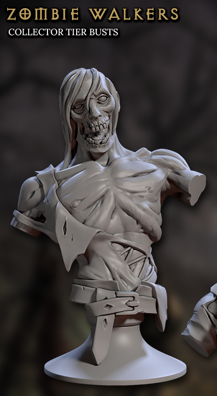 Zombie Walkers and Zombie Heroes, Busts (8 Variants Available) - Artisan Guild