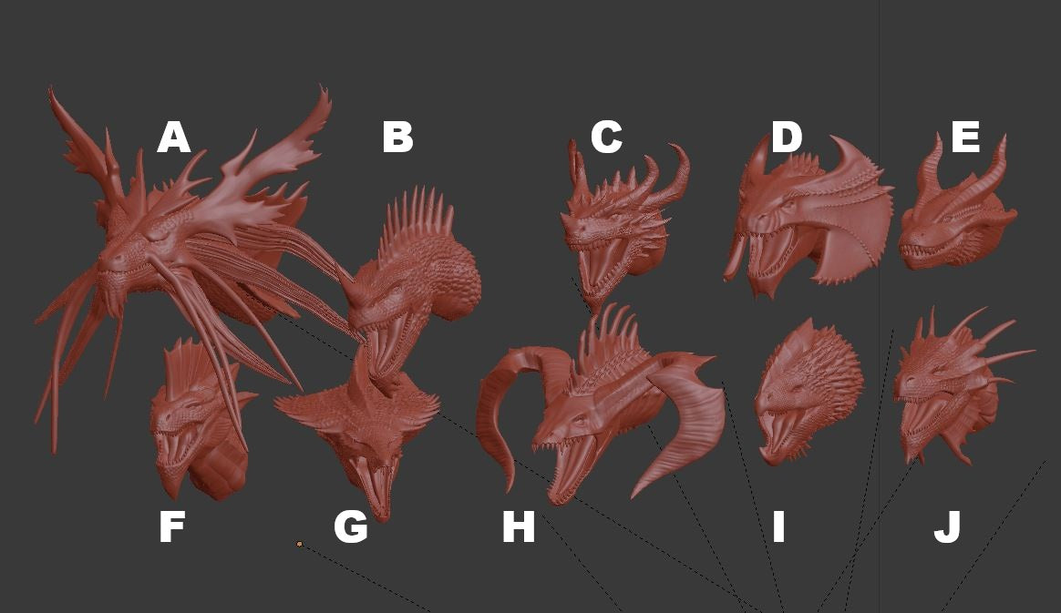 Half Dragons, Updated (10 Variants Available) - MZ4250