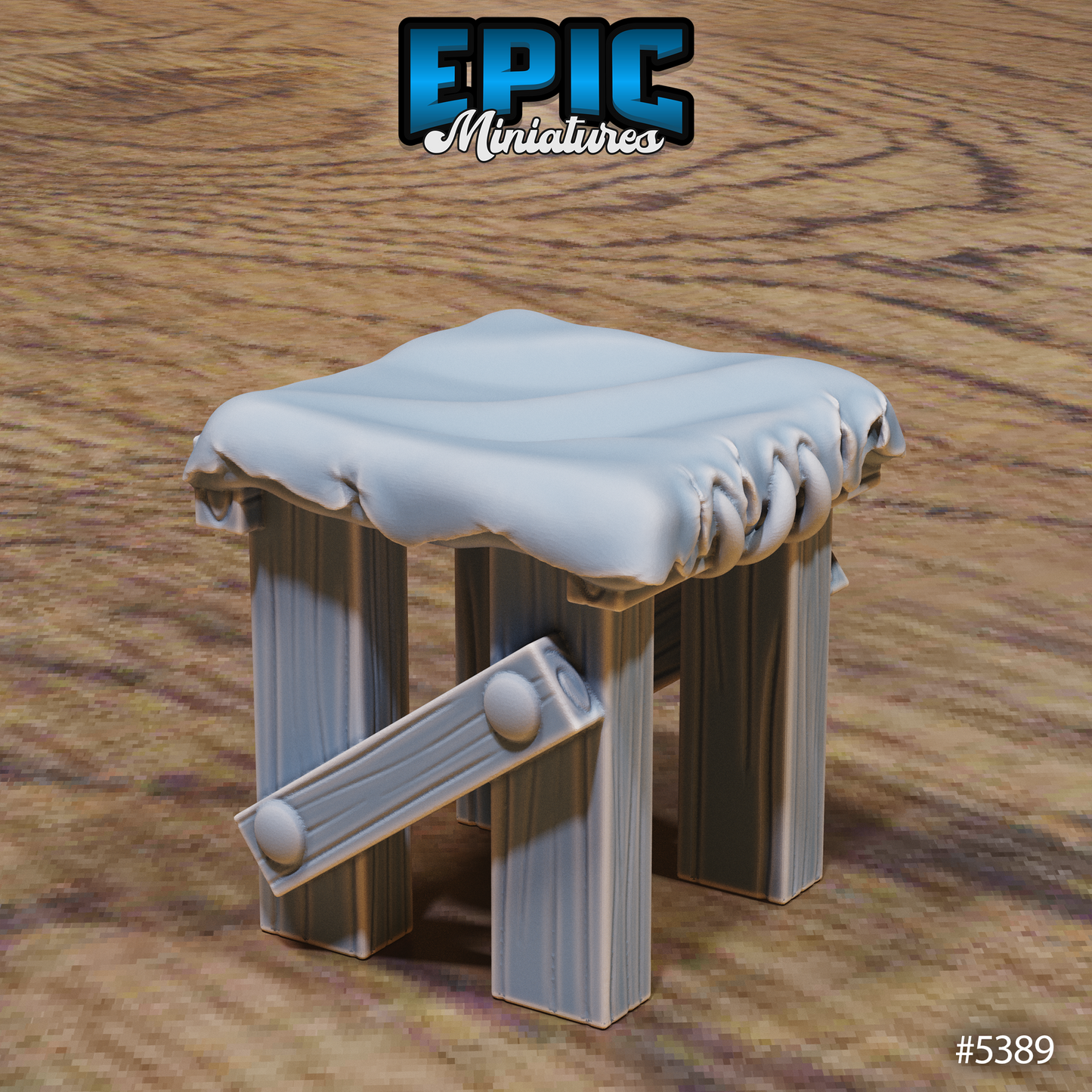 Medieval Hut, Scatter Set - Tables and Chairs (6 Variants Available) - Epic Miniatures
