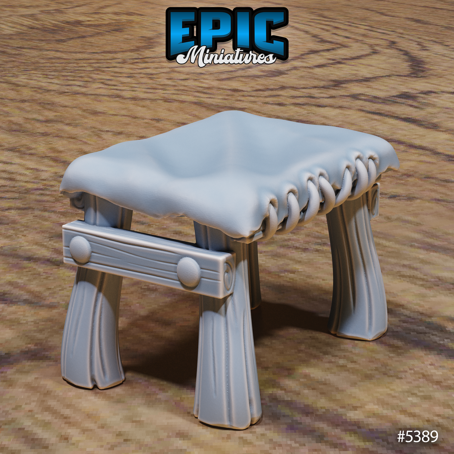 Medieval Hut, Scatter Set - Tables and Chairs (6 Variants Available) - Epic Miniatures