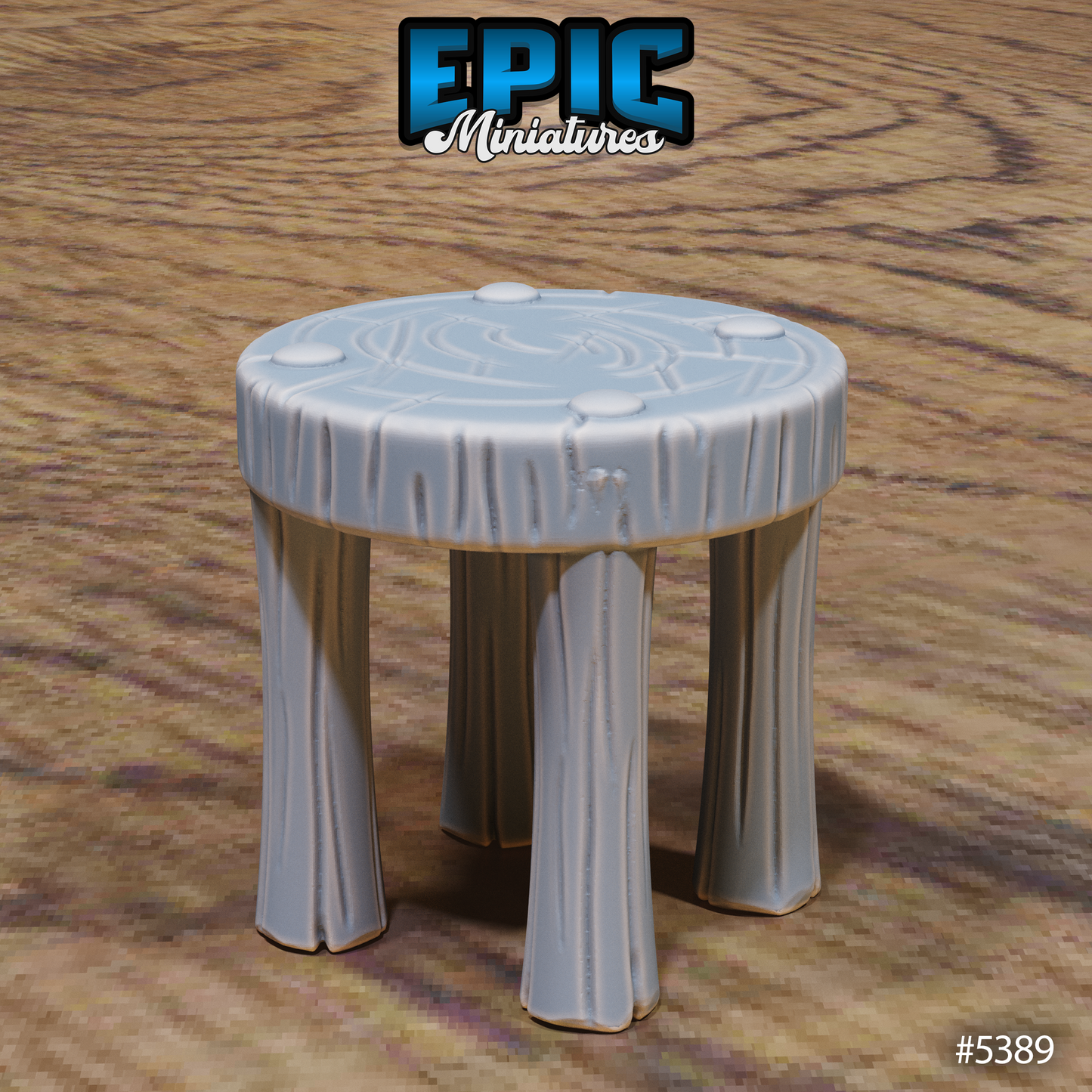 Medieval Hut, Scatter Set - Tables and Chairs (6 Variants Available) - Epic Miniatures