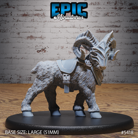 Dwarven Goat Mount (3 Variants Available) - Epic Miniatures